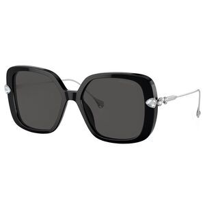 Swarovski SK 6011 103887 Black Plastic Pillow Sunglasses Grey Lens